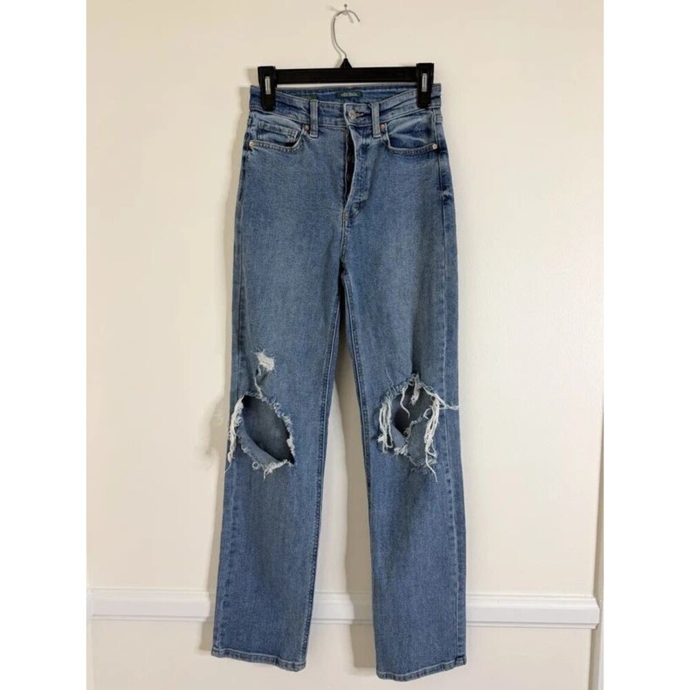Wild Fable Women’s Size 00 Super High Rise Straight Distressed Jeans